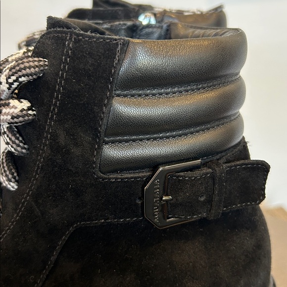 NEW Aquatalia Mayra Weatherproof Suede Leather Lace-Up & Zip Boot - Picture 6 of 16